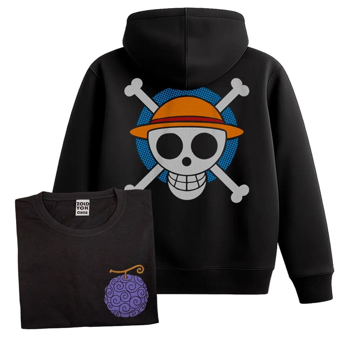 👕🧥 Fruta gomu gomu + Jolly roger Luffy