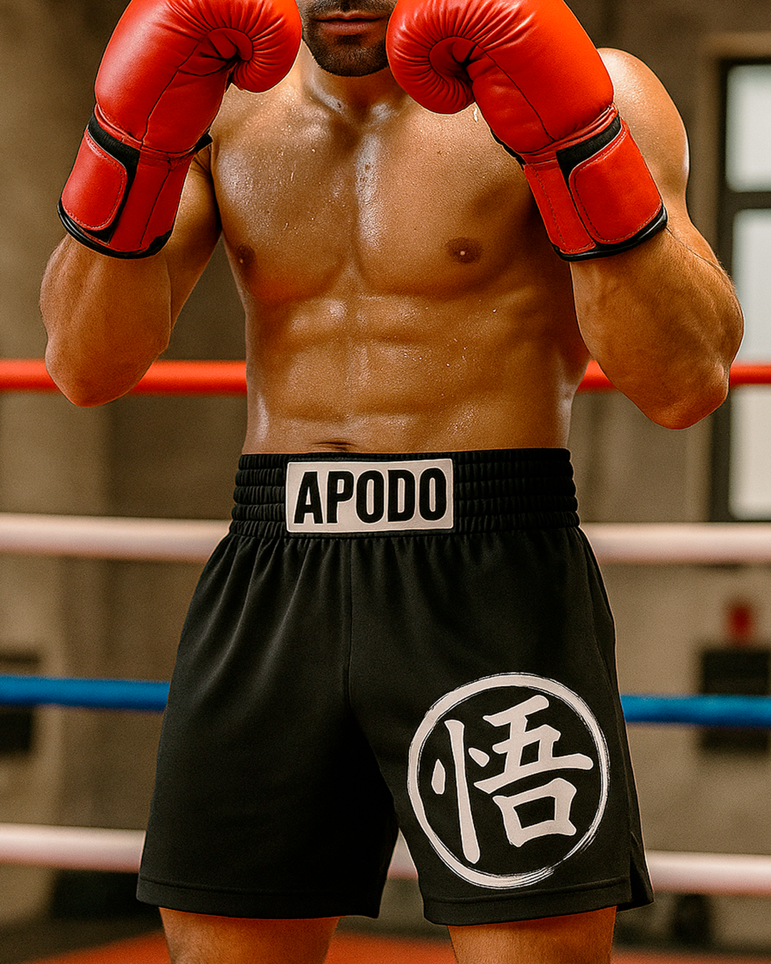 🩳🥊 Short boxeo "Kanji Goku pincelado" de Dragon Ball Z