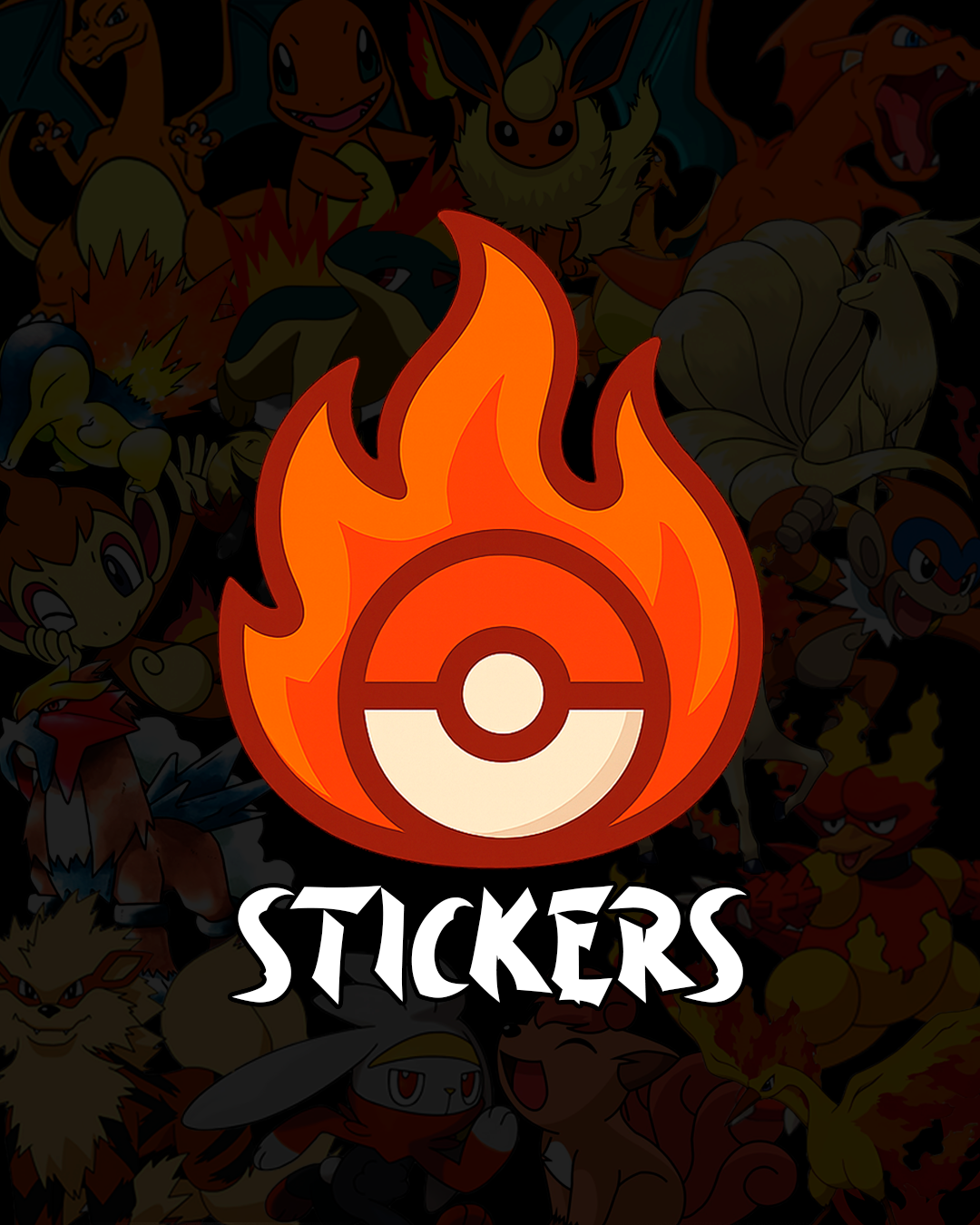 📦👾 Box Stickers de Pokémon tipo fuego (Pokémon)