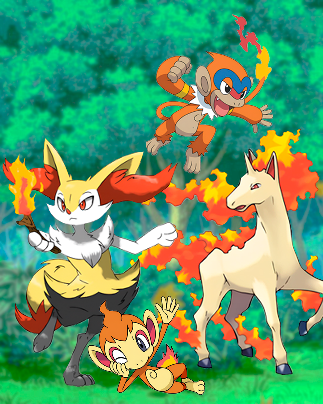 📦👾 Box Stickers de Pokémon tipo fuego (Pokémon)