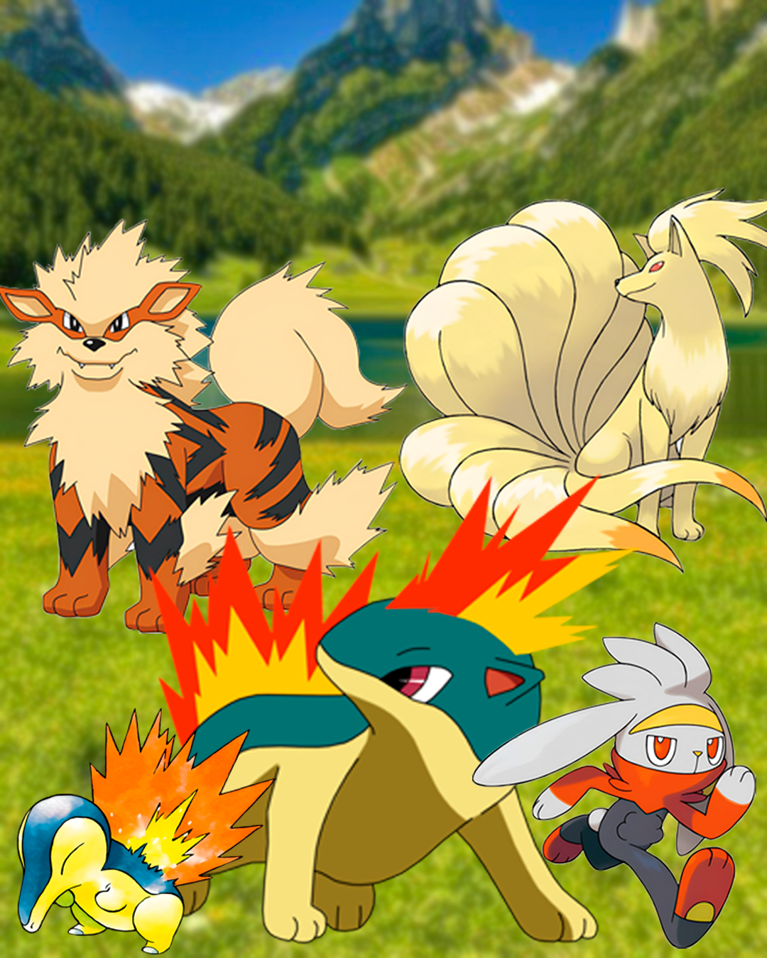 📦👾 Box Stickers de Pokémon tipo fuego (Pokémon)