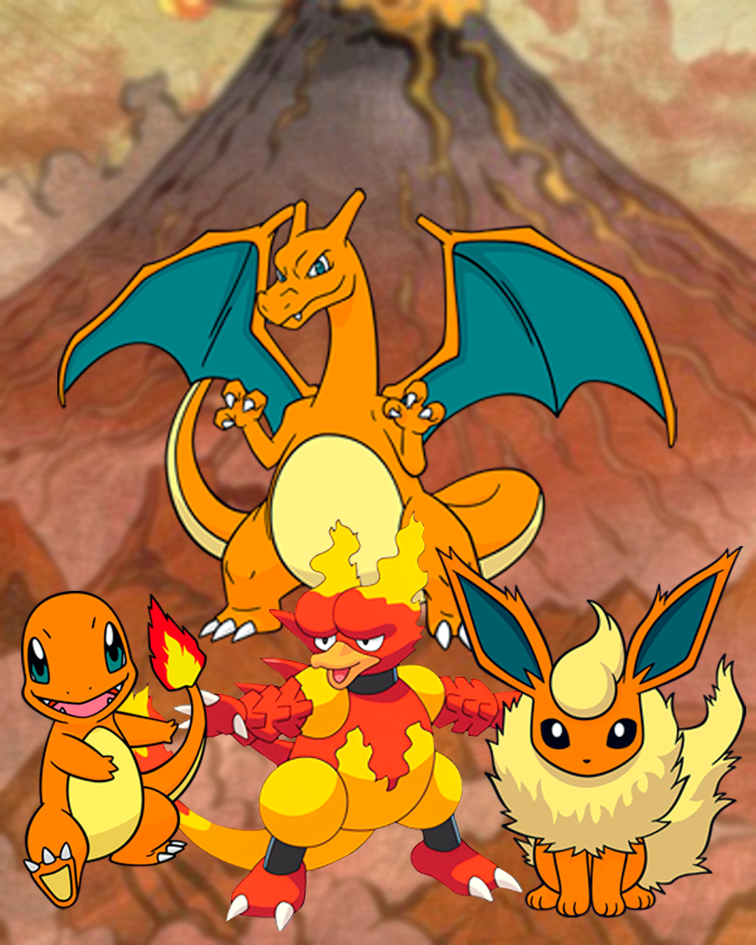 📦👾 Box Stickers de Pokémon tipo fuego (Pokémon)