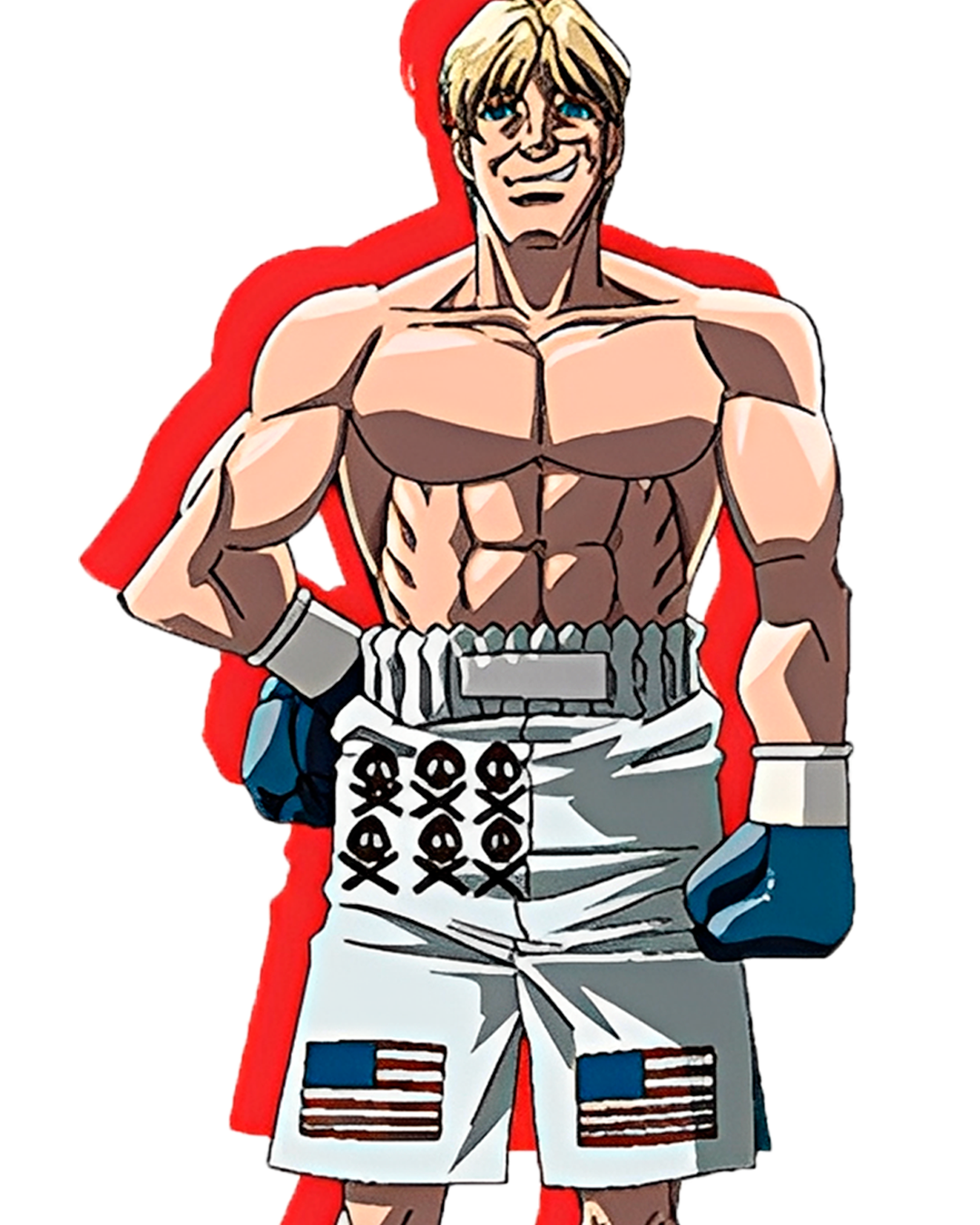 🩳🥊 Short (blanco) boxeo de Ralph Anderson (Hajime no ippo)