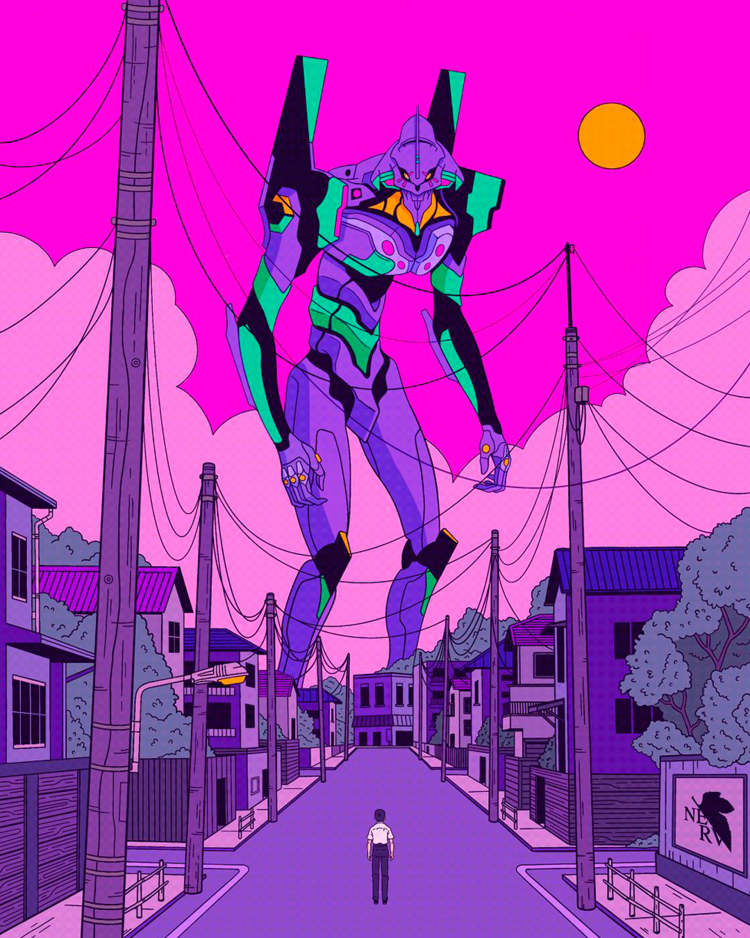 🩳 Short sport "Eva united 1 & 2" (Neon genesis evangelion)