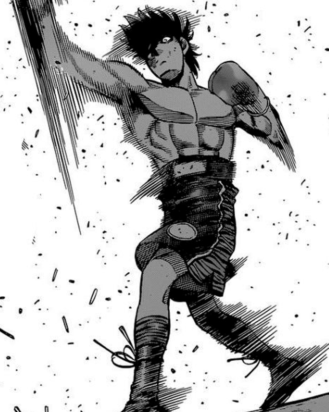 🩳🥊 Short satin negro Sendo "Kanji del tigre" (Hajime no ippo)