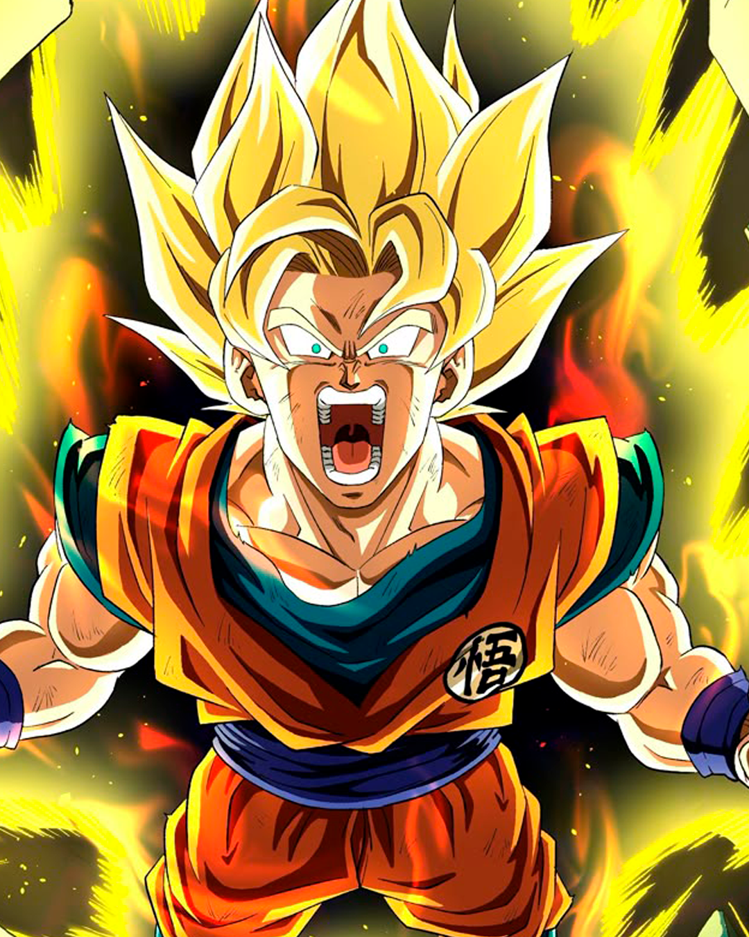 🩳🥊 Short (satín) boxeo "Kanji Goku" de Dragon Ball z