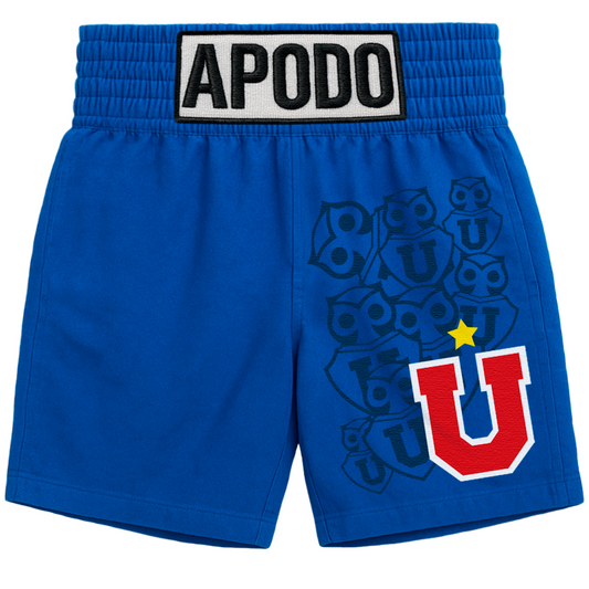 🩳🥊 Short (azul rey) boxeo "U de Chile" club chileno de futbol