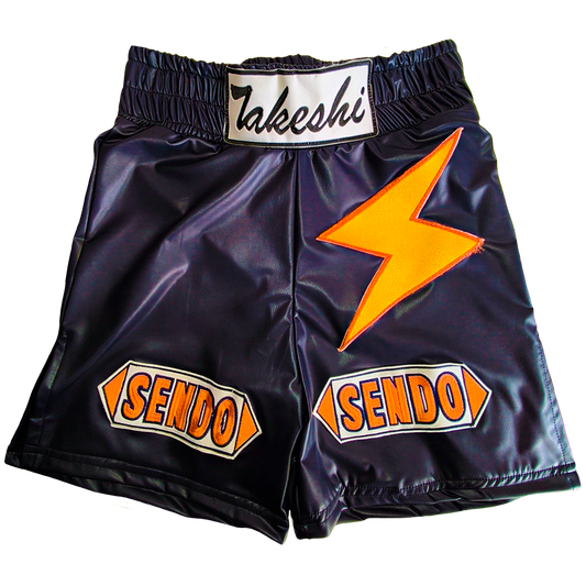 🩳🥊 Short boxeo (cuerina) "Sendo Rayo"
