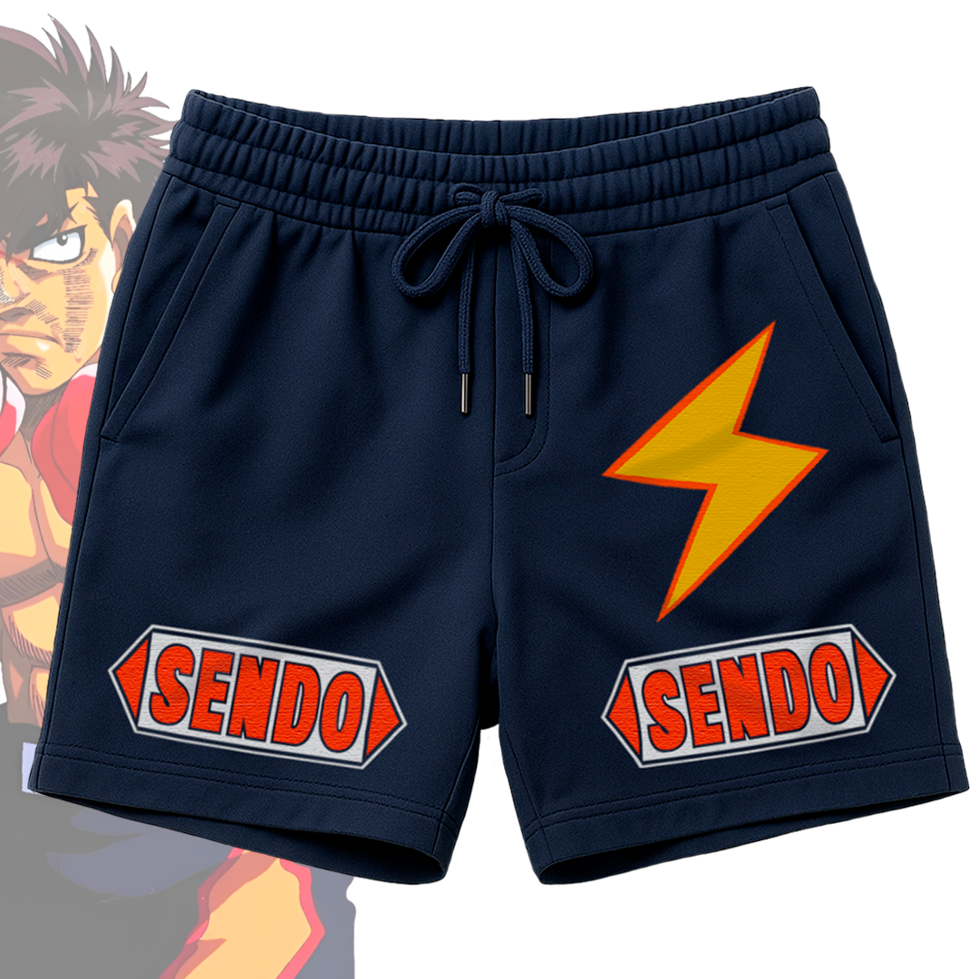 🩳 Short sport (marino) "Sendo Rayo ⚡" de Hajime no ippo