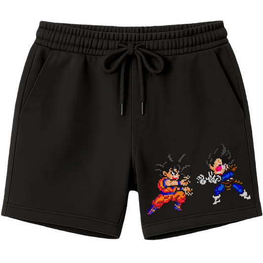 🩳 Short negro "Goku & Vegeta en pixel" de Dragon Ball z