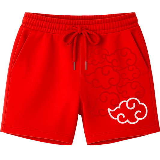 🩳 Short sport (rojo) "Nubes Akatsuki" de Naruto shippuden