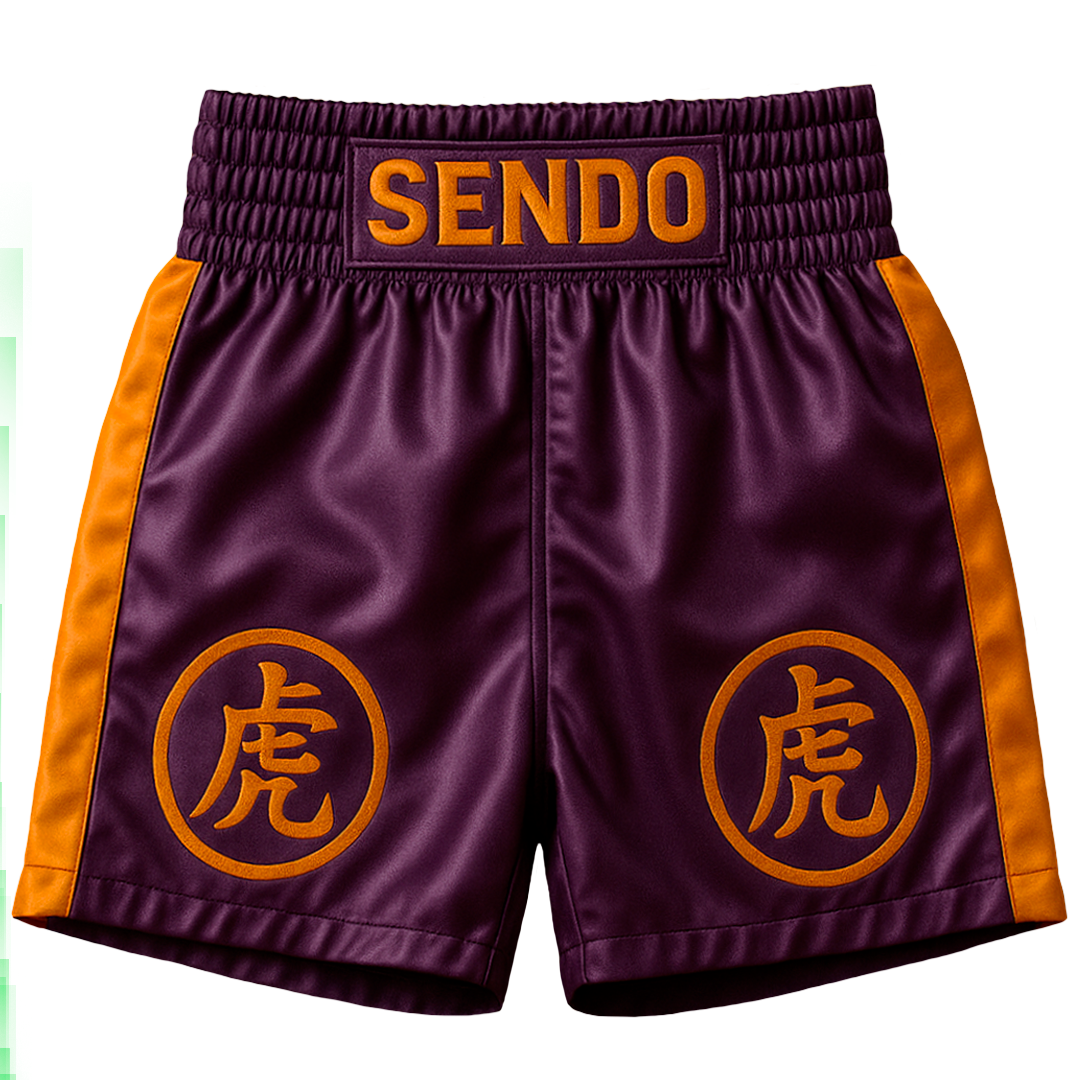 🩳🥊 Short (satín) Sendo "Kanji tigre" de Hajime no ippo