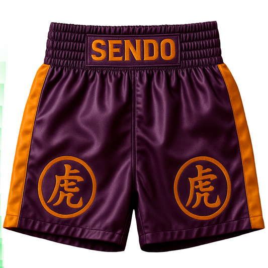 🩳🥊 Short (satín) Sendo "Kanji tigre" de Hajime no ippo