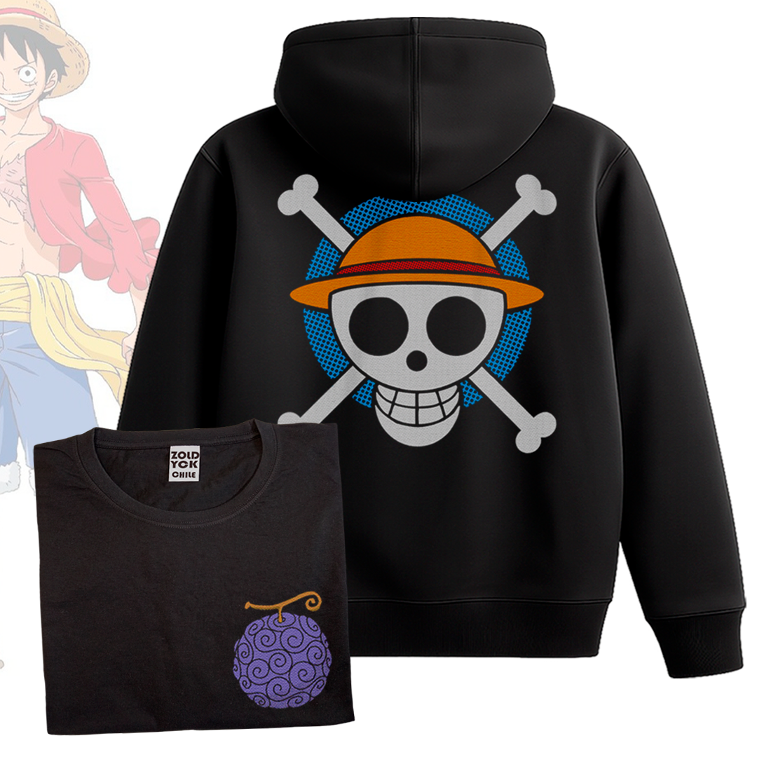 👕🧥 Fruta gomu gomu + Jolly roger Luffy (One piece)