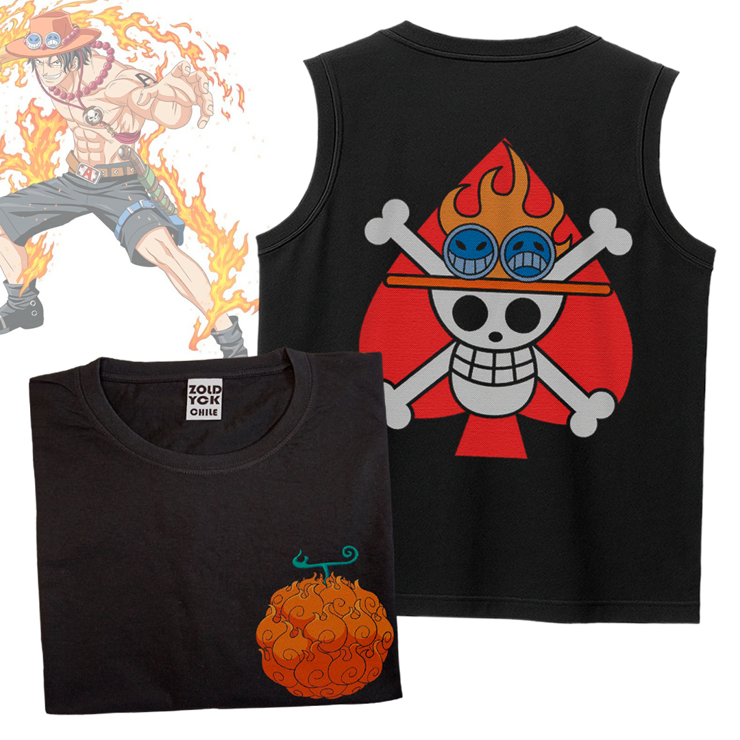 👕🧥 "Fruta mera mera + JR Portgas D. Ace" de One piece