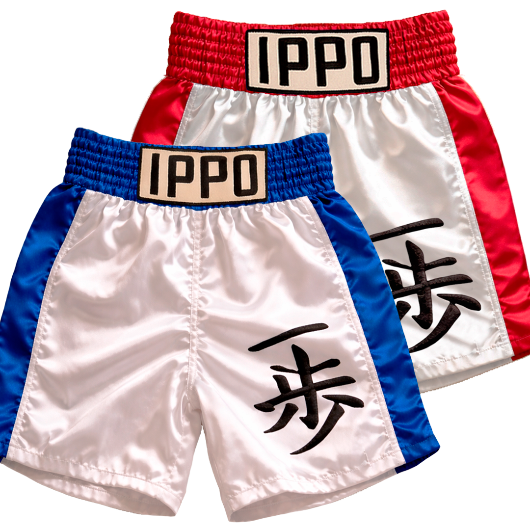 🩳🥊 Short satin Ippo Kanji "Un paso"