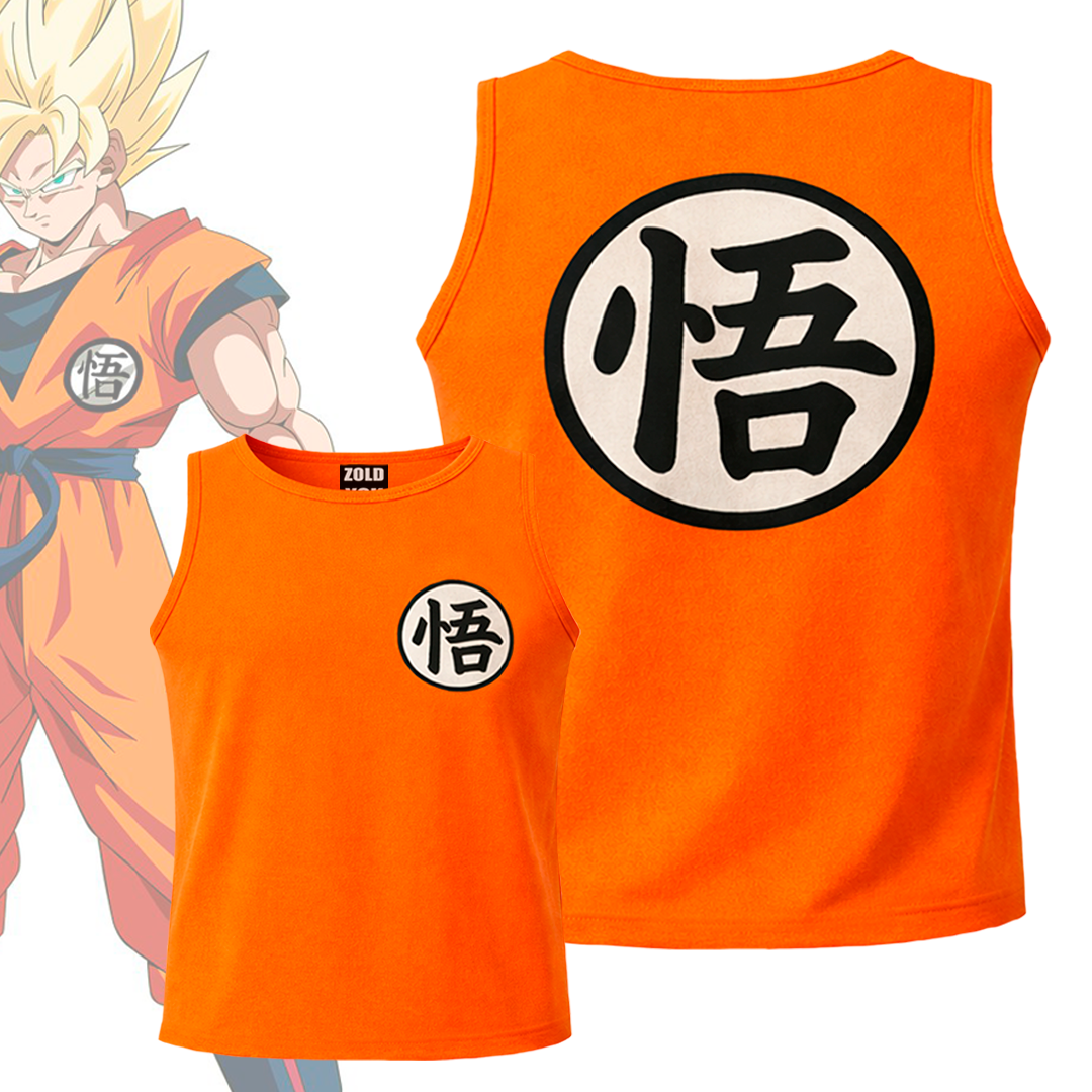 👕 Sin mangas "Kanji Goku original" de Dragon Ball Z