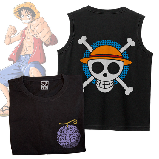 👕🧥 Fruta gomu gomu + Jolly roger Luffy (One piece)