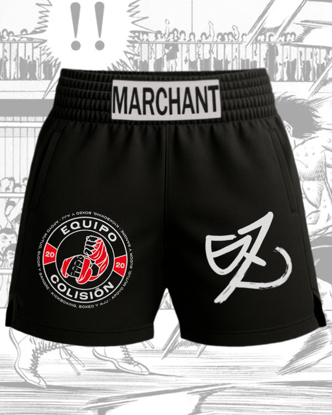 🩳🥊 Short boxeo personalizado (Hebilla + 2 logos en piernas)
